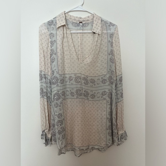 Free People Changing times floral tunic top - Picture 4 of 14